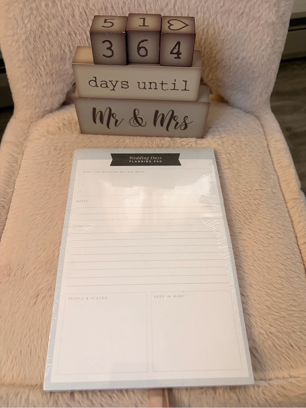 BUNDLE Wedding countdown and planning pad